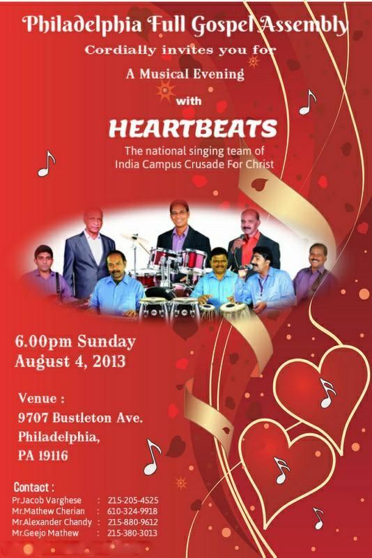 Heart Beats Musical Night Flyer